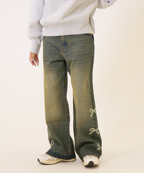 JOINT WORKS（ジョイントワークス）の「デニムサイドリボンパンツ（デニムパンツ・レディース・ブラック/ネイビー・SMALL/MEDIUM）」の17枚目の写真