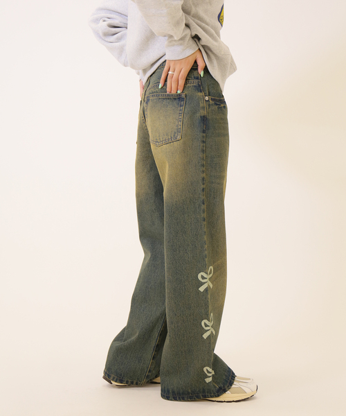 JOINT WORKS（ジョイントワークス）の「デニムサイドリボンパンツ（デニムパンツ・レディース・ブラック/ネイビー・SMALL/MEDIUM）」の19枚目の写真