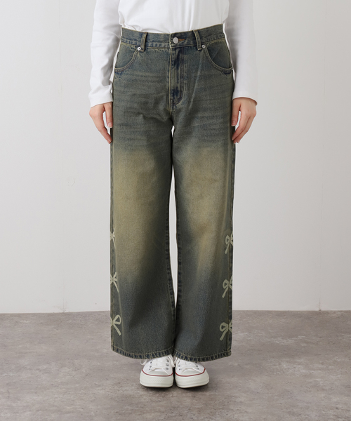 JOINT WORKS（ジョイントワークス）の「デニムサイドリボンパンツ（デニムパンツ・レディース・ブラック/ネイビー・SMALL/MEDIUM）」の21枚目の写真