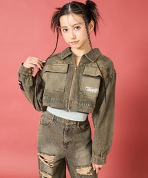 ANAP GiRL（アナップガール）の「ビス付 クロップド デニムジャケット（その他アウター）」