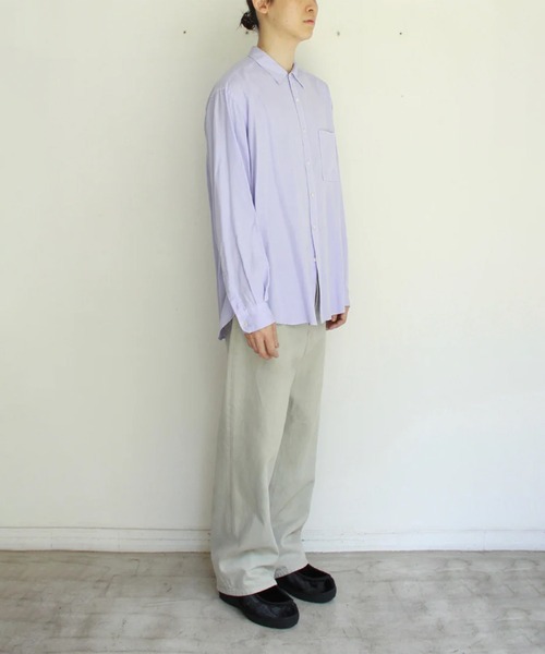 soe（ソーイ）の「Garment Dyed Dad Shirts PPL（シャツ/ブラウス・メンズ・パープル・1）」の5枚目の写真