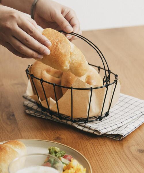 URBAN RESEARCH DOORS(アーバンリサーチドアーズ)の「fog linen work オーバルバスケットM(インテリア雑貨・レディース・ブラック・MEDIUM)」の3枚目の写真