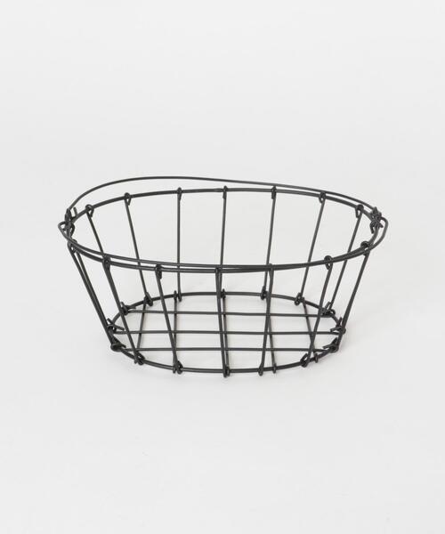 URBAN RESEARCH DOORS(アーバンリサーチドアーズ)の「fog linen work オーバルバスケットM(インテリア雑貨・レディース・ブラック・MEDIUM)」の4枚目の写真