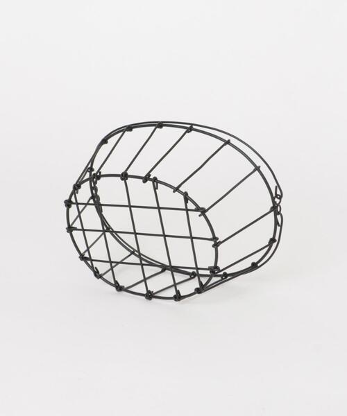 URBAN RESEARCH DOORS(アーバンリサーチドアーズ)の「fog linen work オーバルバスケットM(インテリア雑貨・レディース・ブラック・MEDIUM)」の6枚目の写真