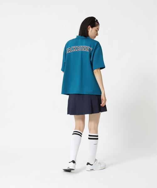 Jack Bunny!!(ジャックバニー)の「【Jack Bunny!!】T/Rダンボール五分袖ポロシャツ(ポロシャツ・レディース・グレー/ブルー/ネイビー・MEDIUM/LARGE/SMALL)」の11枚目の写真