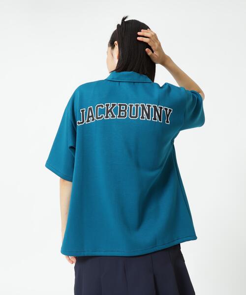 Jack Bunny!!(ジャックバニー)の「【Jack Bunny!!】T/Rダンボール五分袖ポロシャツ(ポロシャツ・レディース・グレー/ブルー/ネイビー・MEDIUM/LARGE/SMALL)」の13枚目の写真