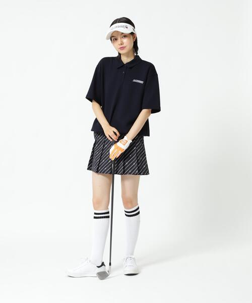 Jack Bunny!!(ジャックバニー)の「【Jack Bunny!!】T/Rダンボール五分袖ポロシャツ(ポロシャツ・レディース・グレー/ブルー/ネイビー・MEDIUM/LARGE/SMALL)」の16枚目の写真