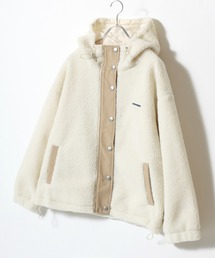 CONVERSE | 2025AW CONVERSE/コンバース シープボア ワンポイントロゴ 切替 フードジャケット(ブルゾン)