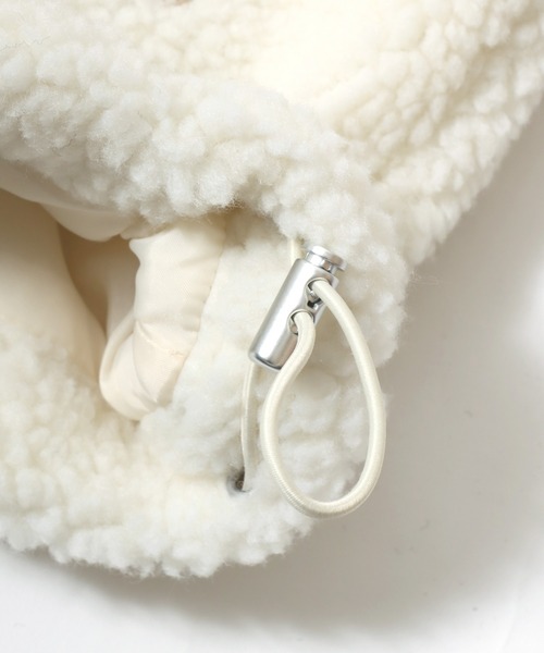 CONVERSE（コンバース）の「2025AW CONVERSE/コンバース シープボア ワンポイントロゴ 切替 フードジャケット（ブルゾン・レディース・アイボリー/ブラック/モカ/ピンク・M/L）」の20枚目の写真