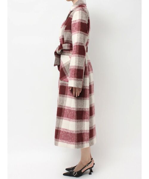 RESEXXY（リゼクシー）の「ミディレングスシャギーチェックコート（その他アウター・レディース・レッド/ブラウン・FREE）」の20枚目の写真