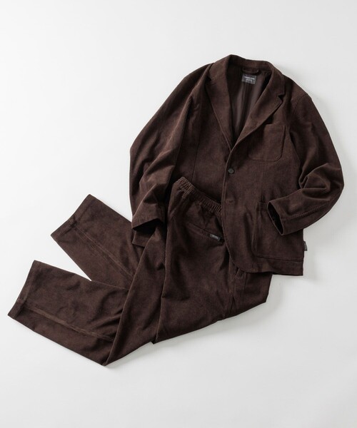 美品 パパス コーデュロイ テーラードジャケット パンツ セットアップ 茶色 美品 パパス コーデュロイ テーラードジャケット パンツ