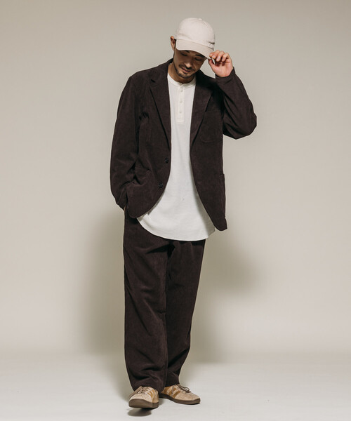 FREAK'S STORE（フリークスストア）の「コーデュロイ 2Bジャケット リラックスフィット セットアップ Fabric by SOLOTEX®︎/コーデュロイジャケット コーデュロイパンツ（セットアップ・メンズ・チャコールグレー/ブラック/ブラウン・SMALL/MEDIUM/LARGE）」の9枚目の写真