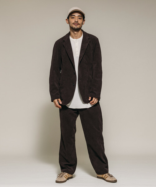 FREAK'S STORE（フリークスストア）の「コーデュロイ 2Bジャケット リラックスフィット セットアップ Fabric by SOLOTEX®︎/コーデュロイジャケット コーデュロイパンツ（セットアップ・メンズ・チャコールグレー/ブラック/ブラウン・SMALL/MEDIUM/LARGE）」の10枚目の写真