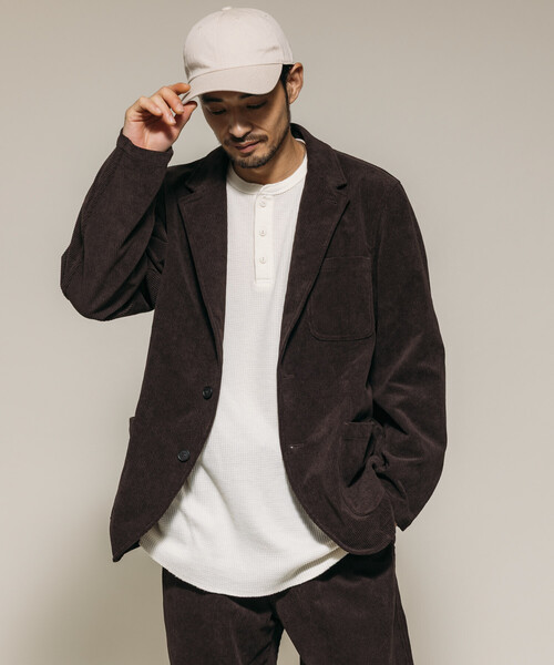 FREAK'S STORE（フリークスストア）の「コーデュロイ 2Bジャケット リラックスフィット セットアップ Fabric by SOLOTEX®︎/コーデュロイジャケット コーデュロイパンツ（セットアップ・メンズ・チャコールグレー/ブラック/ブラウン・SMALL/MEDIUM/LARGE）」の15枚目の写真