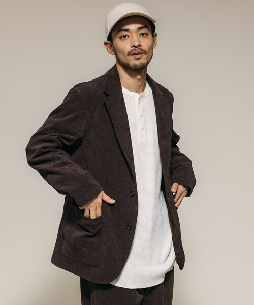FREAK'S STORE（フリークスストア）の「コーデュロイ 2Bジャケット リラックスフィット セットアップ Fabric by SOLOTEX®︎/コーデュロイジャケット コーデュロイパンツ（セットアップ・メンズ・チャコールグレー/ブラック/ブラウン・SMALL/MEDIUM/LARGE）」の16枚目の写真