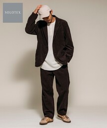 コーデュロイ パンツ テーラードジャケット」に該当するファッション