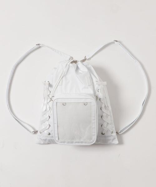 WEGO（ウィゴー）の「WEGO/きらふわぬい2WAY痛ナップサック（バックパック/リュック・レディース・グリーン系その他/ピンク/ホワイト/ライトパープル/サックスブルー/ブラック・FREE）」の2枚目の写真