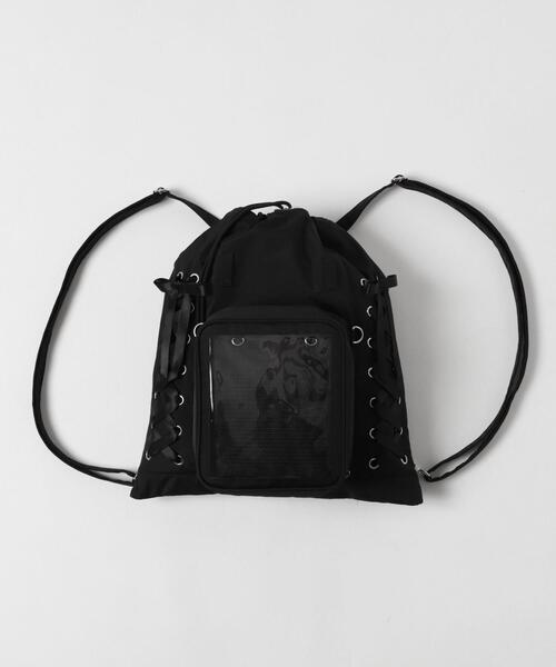 WEGO（ウィゴー）の「WEGO/きらふわぬい2WAY痛ナップサック（バックパック/リュック・レディース・グリーン系その他/ピンク/ホワイト/ライトパープル/サックスブルー/ブラック・FREE）」の3枚目の写真