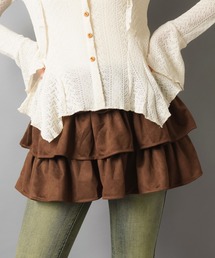 SPINNS | スエードフリルミニスカート/NEO森ガール/インナーパンツ付き(スカート)