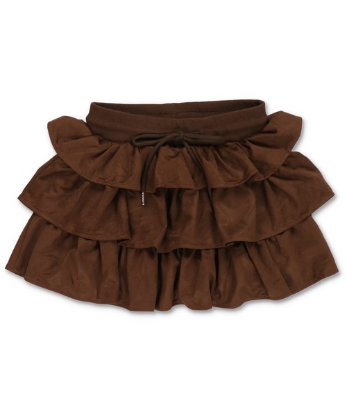 SPINNS（スピンズ）の「スエードフリルミニスカート/NEO森ガール/インナーパンツ付き（スカート・レディース・ブラック/ブラウン・ONESIZE）」の12枚目の写真