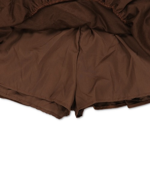 SPINNS（スピンズ）の「スエードフリルミニスカート/NEO森ガール/インナーパンツ付き（スカート・レディース・ブラック/ブラウン・ONESIZE）」の14枚目の写真