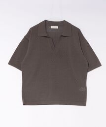 【many men, many minds.】パンチングスキッパーニットS/S