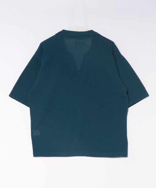 many men many mind（メニーメンメニーマインド）の「【many men, many minds.】パンチングスキッパーニットS/S（ポロシャツ・メンズ・ブルー/グレー/ブラック・L/M/XL）」の4枚目の写真