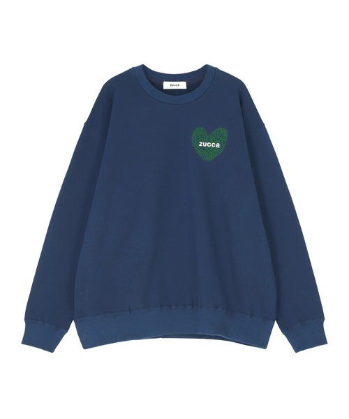 ZUCCa（ズッカ）の「(S)ハートロゴ スウェット / スウェット（スウェット・レディース・ダークグレー/グレー/ブルー・M size/XL）」の5枚目の写真