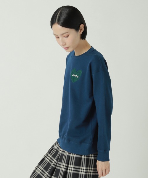 ZUCCa（ズッカ）の「(S)ハートロゴ スウェット / スウェット（スウェット・レディース・ダークグレー/グレー/ブルー・M size/XL）」の7枚目の写真