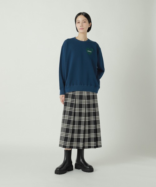 ZUCCa（ズッカ）の「(S)ハートロゴ スウェット / スウェット（スウェット・レディース・ダークグレー/グレー/ブルー・M size/XL）」の9枚目の写真