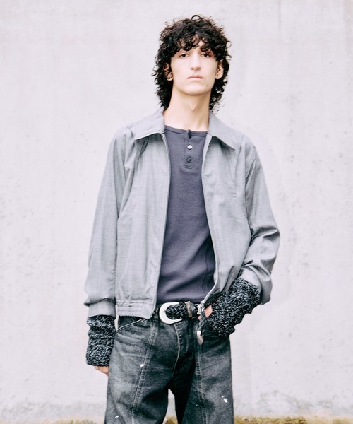 NVRFRGT(ネヴァーフォーゲット)の「別注 wool utility jacket(ブルゾン・メンズ・グレー/ブラック・1/2/3)」の1枚目の写真