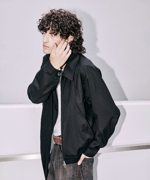 ブルゾン メンズ 大きいサイズ スタンドカラー ふわかるWOOLLY＋ ストレッチ アウター ジャケット ジャンパー 防寒 B＆T CLUB VearFit OUTERWEAR メンズ US サイズ: 4L カラー: ブラック