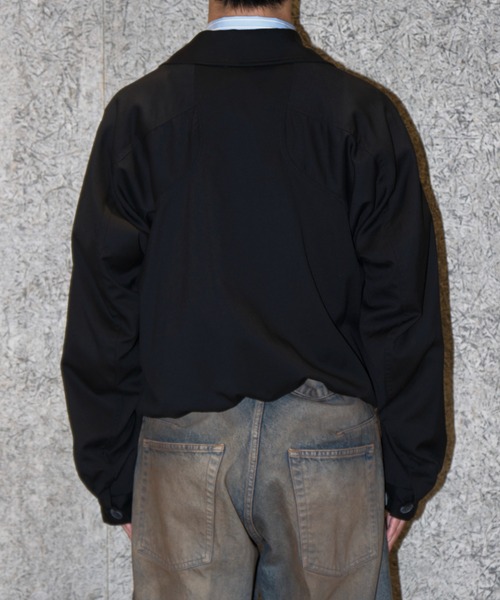 NVRFRGT(ネヴァーフォーゲット)の「別注 wool utility jacket(ブルゾン・メンズ・グレー/ブラック・1/2/3)」の4枚目の写真