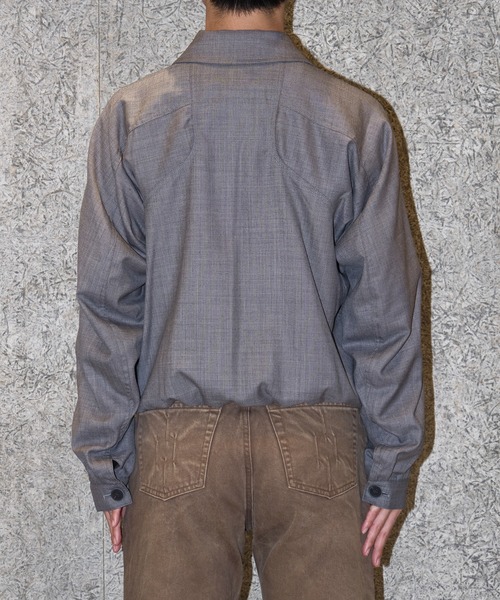 NVRFRGT(ネヴァーフォーゲット)の「別注 wool utility jacket(ブルゾン・メンズ・グレー/ブラック・1/2/3)」の14枚目の写真