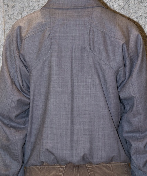 NVRFRGT(ネヴァーフォーゲット)の「別注 wool utility jacket(ブルゾン・メンズ・グレー/ブラック・1/2/3)」の11枚目の写真