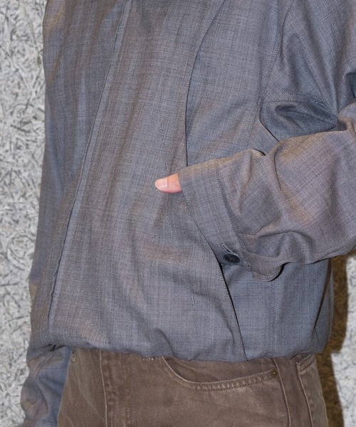 NVRFRGT(ネヴァーフォーゲット)の「別注 wool utility jacket(ブルゾン・メンズ・グレー/ブラック・1/2/3)」の10枚目の写真
