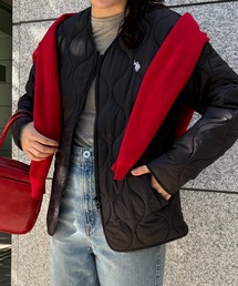 U.S. POLO ASSN.（ユーエスポロアッスン）の「【U.S. POLO ASSN.】オーバーサイズ ロイヤルキルティングジャケット ダブルジップ仕様 ノーカラージャケット（ノーカラージャケット）」