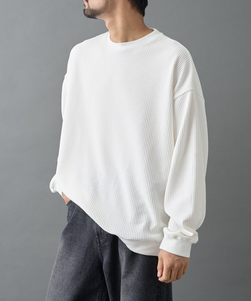 COLONY 2139（コロニートゥーワンスリーナイン）の「カットコーデュロイクルーネック（Tシャツ/カットソー・メンズ・ブラック/チャコールグレー/オレンジ/ホワイト・MEDIUM/LARGE）」の6枚目の写真