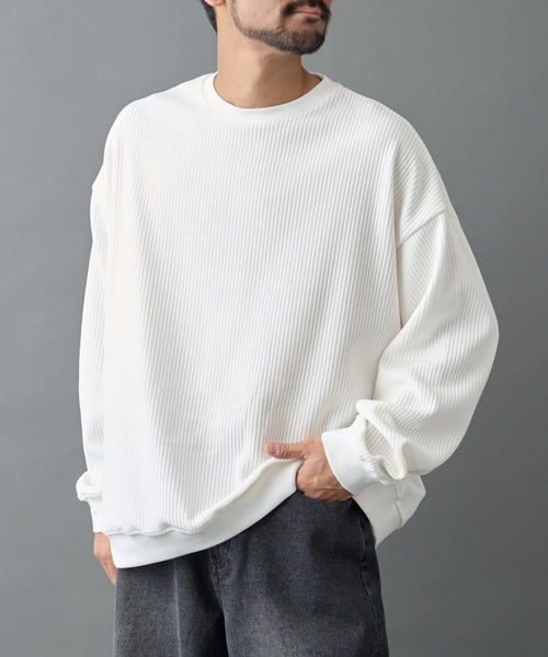 COLONY 2139（コロニートゥーワンスリーナイン）の「カットコーデュロイクルーネック（Tシャツ/カットソー・メンズ・ブラック/チャコールグレー/オレンジ/ホワイト・MEDIUM/LARGE）」の8枚目の写真