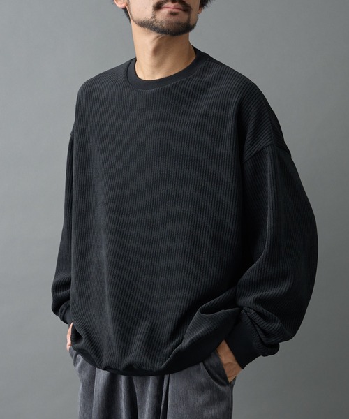 COLONY 2139（コロニートゥーワンスリーナイン）の「カットコーデュロイクルーネック（Tシャツ/カットソー・メンズ・ブラック/チャコールグレー/オレンジ/ホワイト・MEDIUM/LARGE）」の9枚目の写真