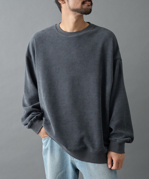 COLONY 2139（コロニートゥーワンスリーナイン）の「カットコーデュロイクルーネック（Tシャツ/カットソー・メンズ・ブラック/チャコールグレー/オレンジ/ホワイト・MEDIUM/LARGE）」の13枚目の写真