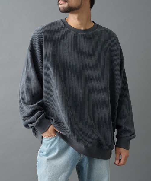 COLONY 2139（コロニートゥーワンスリーナイン）の「カットコーデュロイクルーネック（Tシャツ/カットソー・メンズ・ブラック/チャコールグレー/オレンジ/ホワイト・MEDIUM/LARGE）」の14枚目の写真