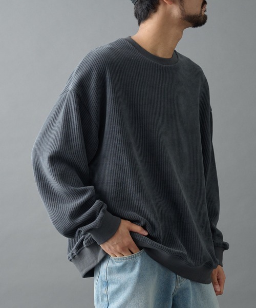 COLONY 2139（コロニートゥーワンスリーナイン）の「カットコーデュロイクルーネック（Tシャツ/カットソー・メンズ・ブラック/チャコールグレー/オレンジ/ホワイト・MEDIUM/LARGE）」の16枚目の写真