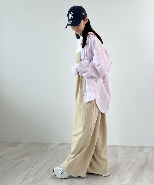 Futier land（フューティアランド）の「ピーチ起毛タックサロペット（サロペット/オーバーオール・レディース・ベージュ/ブラウン/ブラック・MEDIUM）」の9枚目の写真