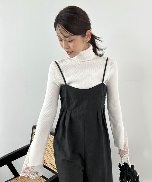 Futier land（フューティアランド）の「ピーチ起毛タックサロペット（サロペット/オーバーオール・レディース・ベージュ/ブラウン/ブラック・MEDIUM）」の13枚目の写真