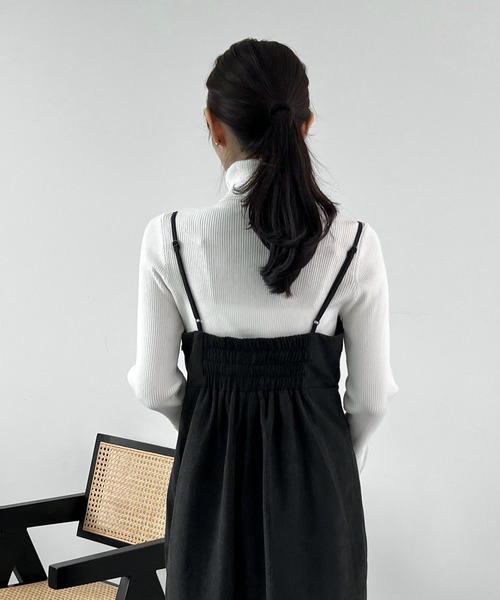 Futier land（フューティアランド）の「ピーチ起毛タックサロペット（サロペット/オーバーオール・レディース・ベージュ/ブラウン/ブラック・MEDIUM）」の17枚目の写真