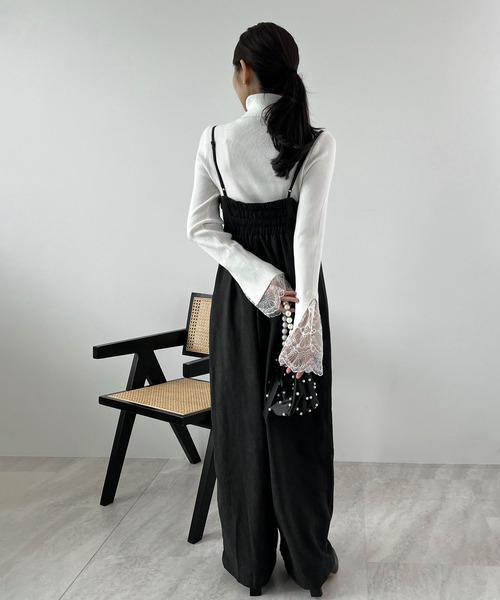 Futier land（フューティアランド）の「ピーチ起毛タックサロペット（サロペット/オーバーオール・レディース・ベージュ/ブラウン/ブラック・MEDIUM）」の15枚目の写真