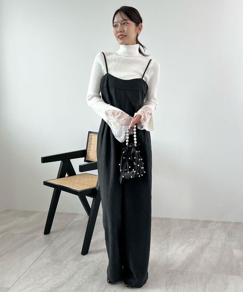 Futier land（フューティアランド）の「ピーチ起毛タックサロペット（サロペット/オーバーオール・レディース・ベージュ/ブラウン/ブラック・MEDIUM）」の18枚目の写真