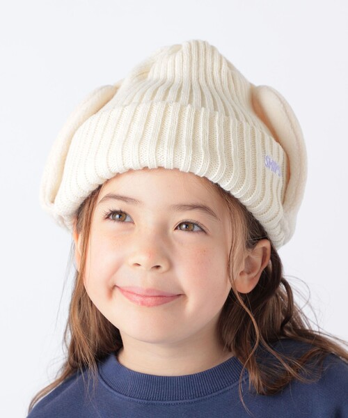 SHIPS(シップス)の「SHIPS KIDS:フリース フライト ニット ワッチキャップ(ニットキャップ/ビーニー・キッズ・ベージュ/ライトグレー/ネイビー/オフホワイト・ONE SIZE)」の5枚目の写真