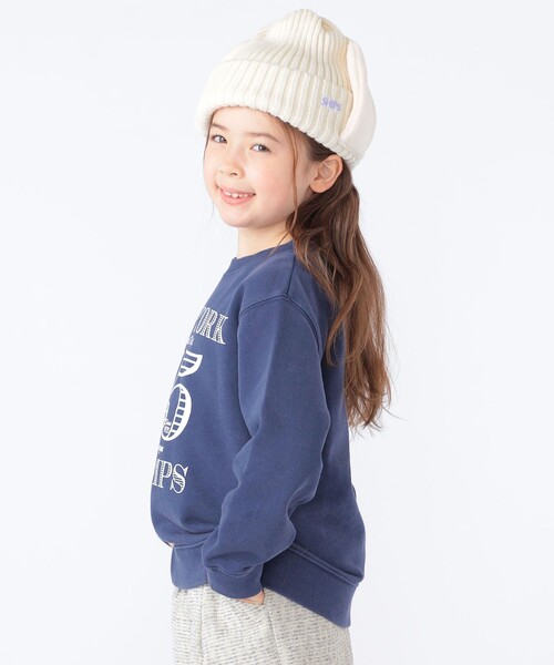 SHIPS(シップス)の「SHIPS KIDS:フリース フライト ニット ワッチキャップ(ニットキャップ/ビーニー・キッズ・ベージュ/ライトグレー/ネイビー/オフホワイト・ONE SIZE)」の6枚目の写真